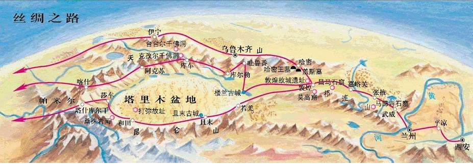草原丝绸之路具体路线图片