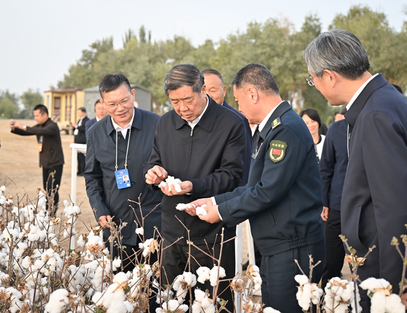 何立峰率中央代表团赴兵团九师白杨市和一师阿拉尔市慰问调研「相关图片」